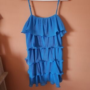 Sincerely Jules Blue Ruffle Dress